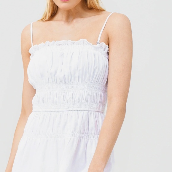 FRAME Shirred Midi Dress - Picture 2 of 5